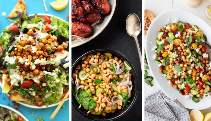 9 salads with chickpeas