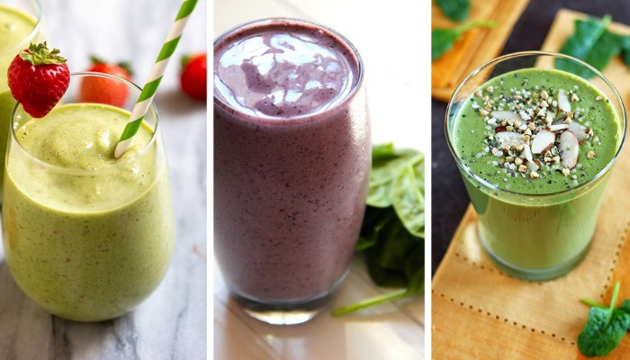 5 healthy smoothie recipes with spinach