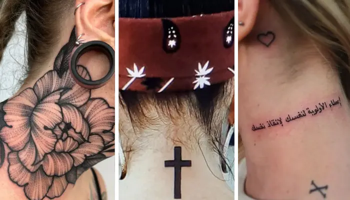 Neck tattoos for women